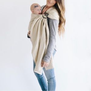 GUC Wildbird Double Linen Ring Sling Pale Pink Ivory Neutral “Sugarbird”